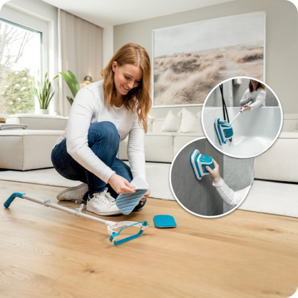 Bellhowell Multi Scrubber Mop System As Hand Scrubber & Floor Mop | Effortless Wiping, Scrubbing And Polishing | Multifunctional Mini Cleaning Scrubber | Rechargeable Multifunctional Mini Cleaning Scrubber