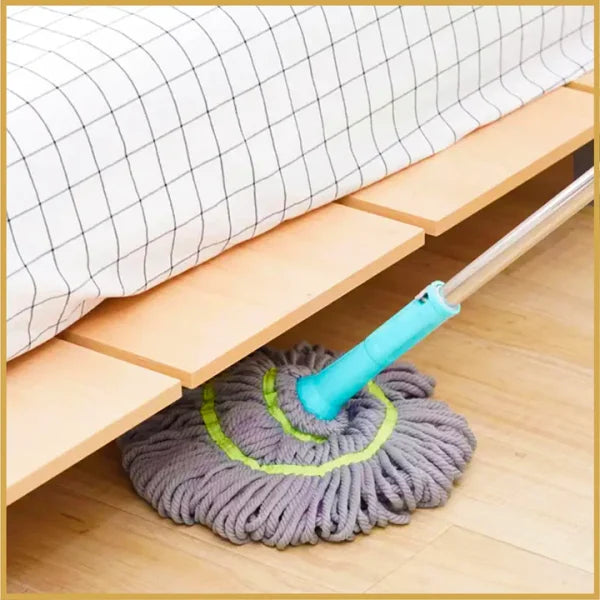 Extendable Twist Mop Fine Fiber Floor Mop – 2-in-1 Rotatable Adjustable Mop | 360-degree Fine Fiber Fabric Self-twisting Dehydrated Mop | Hard Floor Cleaning Mop | Self-twisting Torque Mop For Cleaning Walls