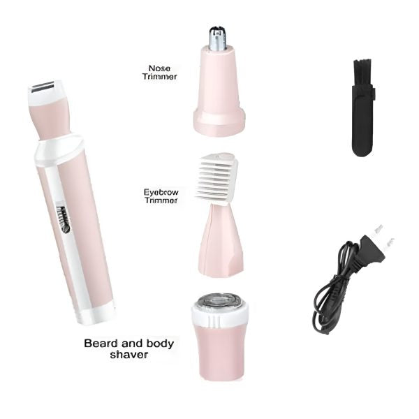 Kemei 4 In 1 Rechargeable Hair Remover Shaver Ladies Epilator – Km-3024 (random Color)