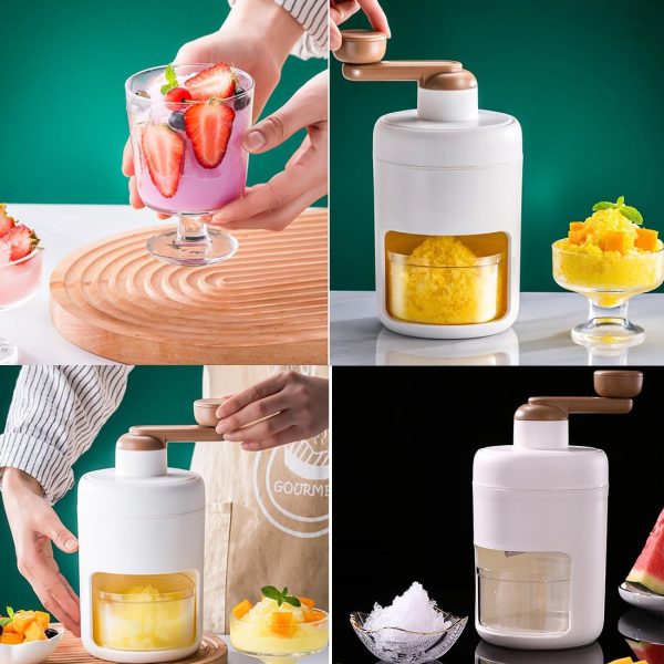 Portable Manual Ice Crusher Multi-function Hand Shaved Ice Machine Ice Chopper – Ice Shaver – Ice Shaver Machine – Ice Crusher – Mini Mini Shaved Ice