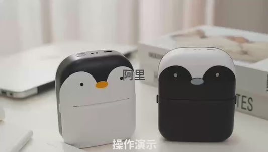 The Adorable Penguin Design Rechargeable Portable Mini Printer (random Color)